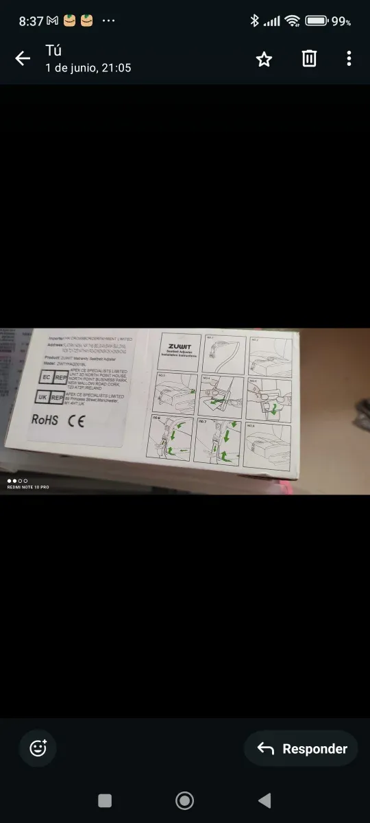 Ajustador Cinturón Embarazada ZUWIT para coche