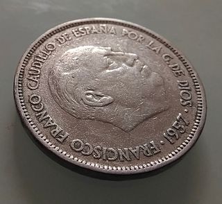 Moneda 25 Pesetas Franco 1957 Estrella *S
