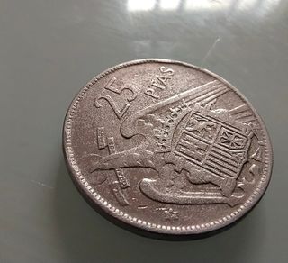 Moneda 25 Pesetas Franco 1957 Estrella *S