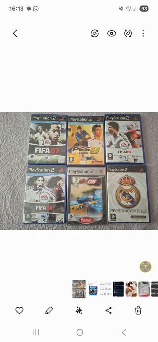 Lote 6 Videojuegos PS2 Fútbol