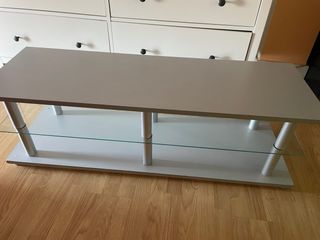 Mesa baja salón 3 baldas cristal