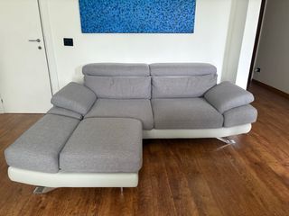 Divano Poltrone e Sofà Grigio Tessuto