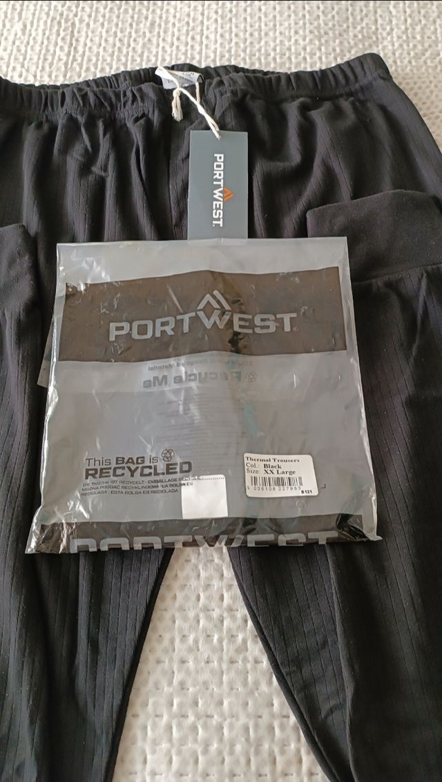 Pantalón térmico Portwest XXL Negro