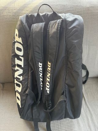 Mochila de pádel Dunlop negra y flúor