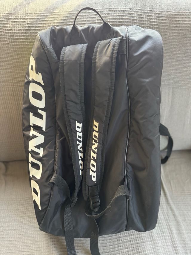 Mochila de pádel Dunlop negra y flúor