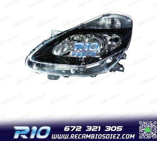 FARO IZQ PARA RENAULT CLIO III COLLECTION 09-12 NEGRO