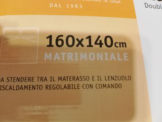 Scaldaletto Elettrico Matrimoniale 160x140cm