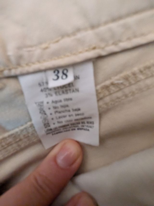 Pantalón recto beige Aninoto