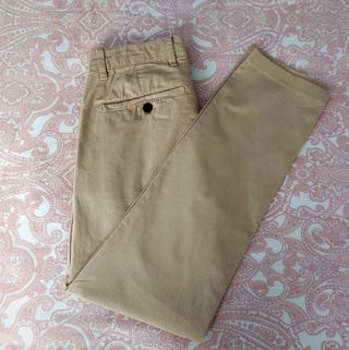 Pantalón Chino Zara Talla S Beige 
