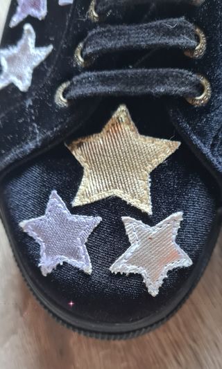 Zapatillas Superga terciopelo estrellas