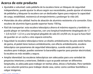 Escalera telescópica Ansobea 2,0m + 2,3m