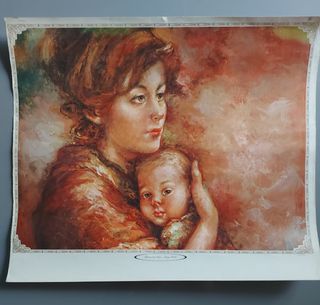Lámina para enmarcar:" Maternidad roja"