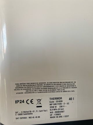 Termo eléctrico Thermor
