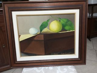 Quadro con limone e uovo