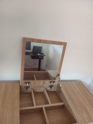 Escritorio , Tocador con Espejo Abatible Madera