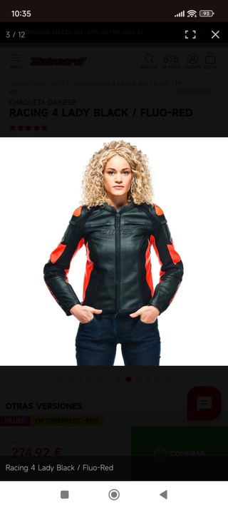 Chaqueta Moto Mujer Dainese 36/38