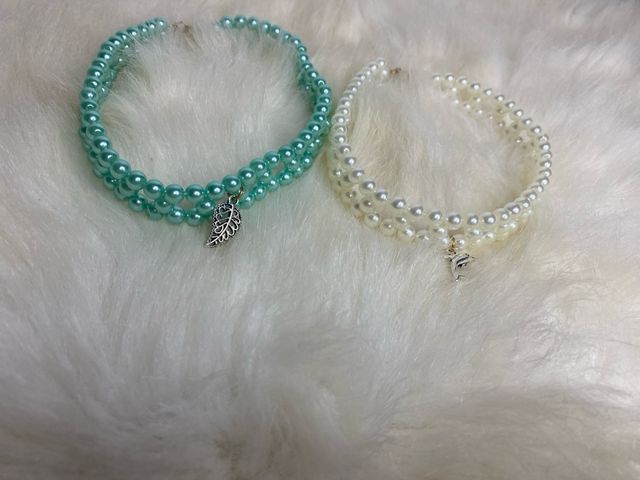 Pulsera Corazón Perla y Cristal