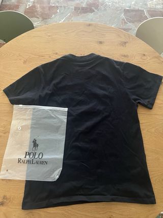 Camiseta Polo Ralph Lauren negra logo rojo