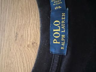 Camiseta Polo Ralph Lauren negra logo rojo