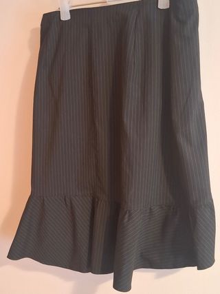 Falda Zara volantes rayas diplomáticas Talla S