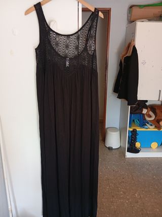 Vestido negro largo fiesta/salir