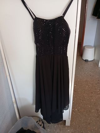 Vestido negro largo fiesta/salir