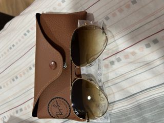 Gafas Ray-Ban Aviator Large Metal Marrón Dorado