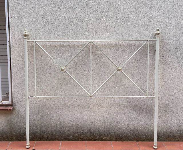 Cabecero de forja blanco HELIOS FERRO 140cm
