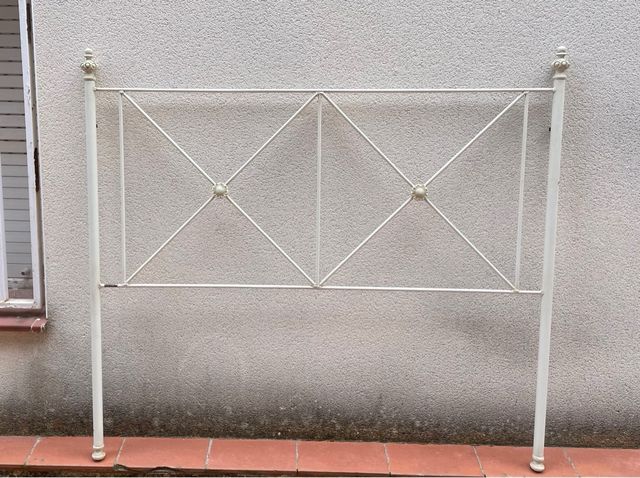 Cabecero de forja blanco HELIOS FERRO 140cm