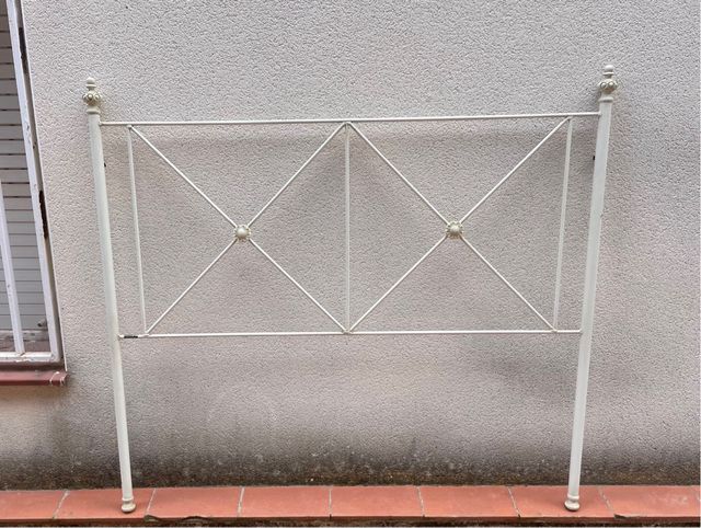 Cabecero de forja blanco HELIOS FERRO 140cm