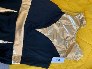 Disfraz Negro y Dorado Talla Única