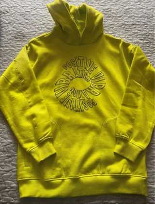 Felpa ragazzo verde/gialla con stampa