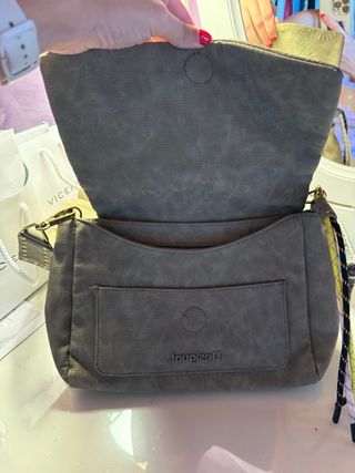 Bolso Desigual Beige con Diseño Mandala