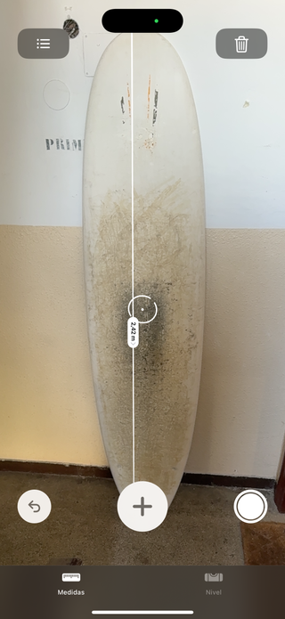 Tabla de surf blanca, 8''