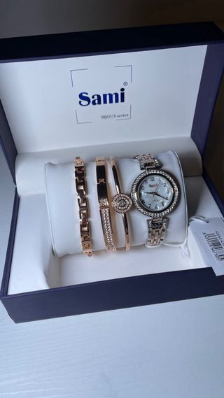 Set Sami Reloj y 3 Pulseras Acero