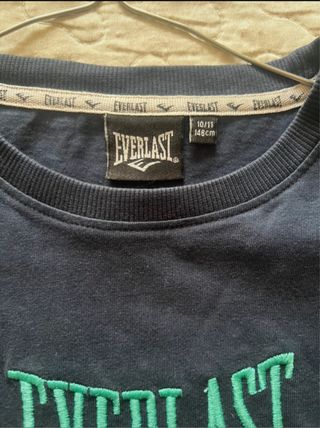 Maglia Everlast bambino blu con strisce verdi