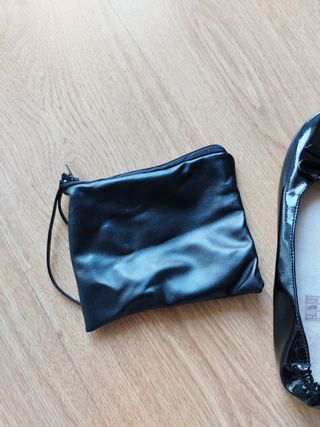 Bailarinas plegables negras talla 39