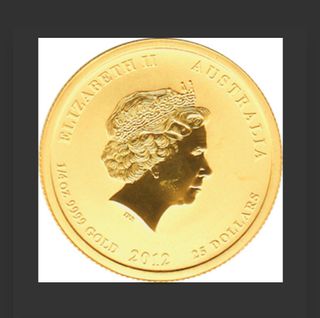 Moneda Oro 1/4 Dragon Lunar 2012