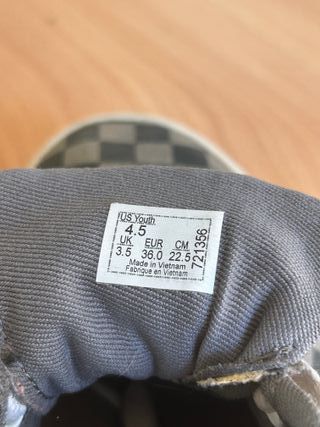 Zapatillas Vans 36, Era Checkerboard 