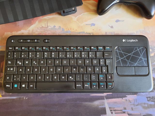 Logitech K400r Teclado Alemán con Touchpad