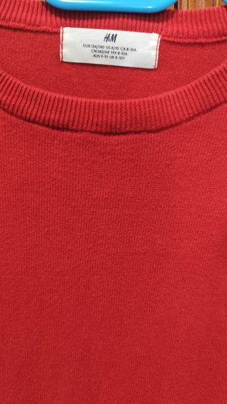 Suéter Rojo Niño 7-8 años 