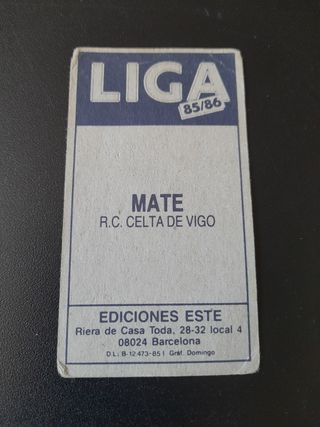 Cromo Futbolista Mate Celta de Vigo 1985