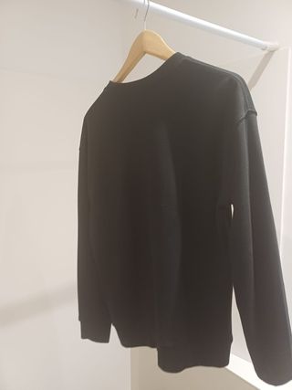 Sudadera Kenzo Negra con Tigre Plateado