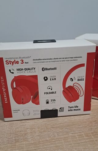 Energy Sistem Style 3 Auriculares Bluetooth Rojos