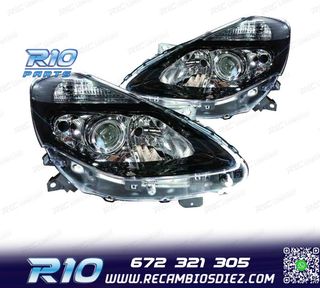 FAROS PARA RENAULT CLIO III COLLECTION 09-12 NEGRO