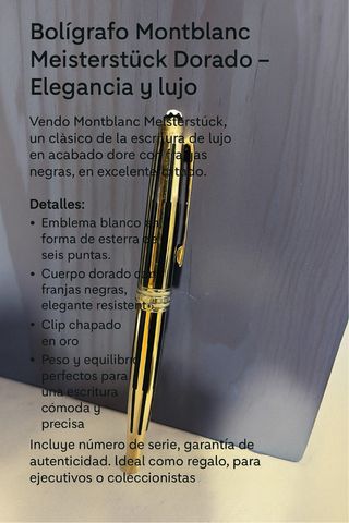 Bolígrafo Montblanc Meisterstück Dorado