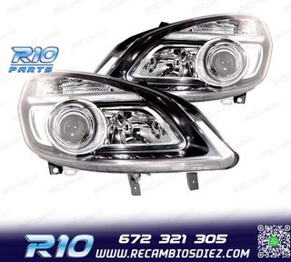 FAROS PARA RENAULT SCENIC II 05-08 FONDO NEGRO