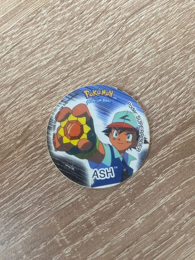 Tazo Pokémon Ash Poder Superpoder