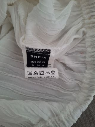 Camisa corta blanca manga larga
