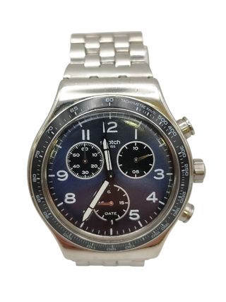 RELOJ DE CUARZO SWATCH SWISS FOUR 4 JEWELS CRONOGRAFO ESFERA AZUL